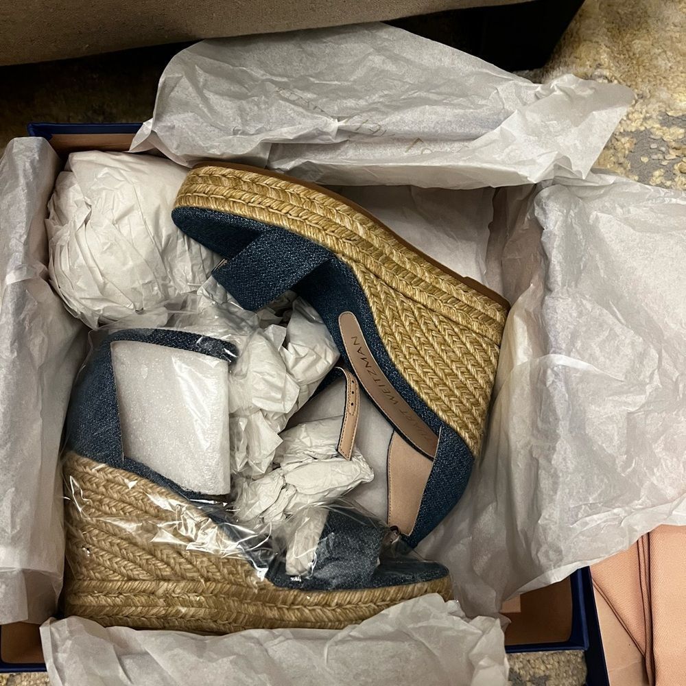 Stuart Weitzman Blue Wedges - Picture 10 of 10